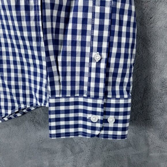 Luke & Dutch Shirt Mens XL Blue Plaid Button Down Long Sleeve Collared - Picture 7 of 9